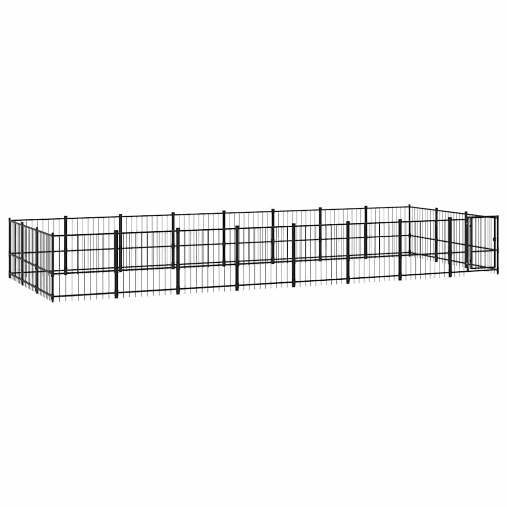 Gabbia per Cani da Esterno in Acciaio 22,58 m²