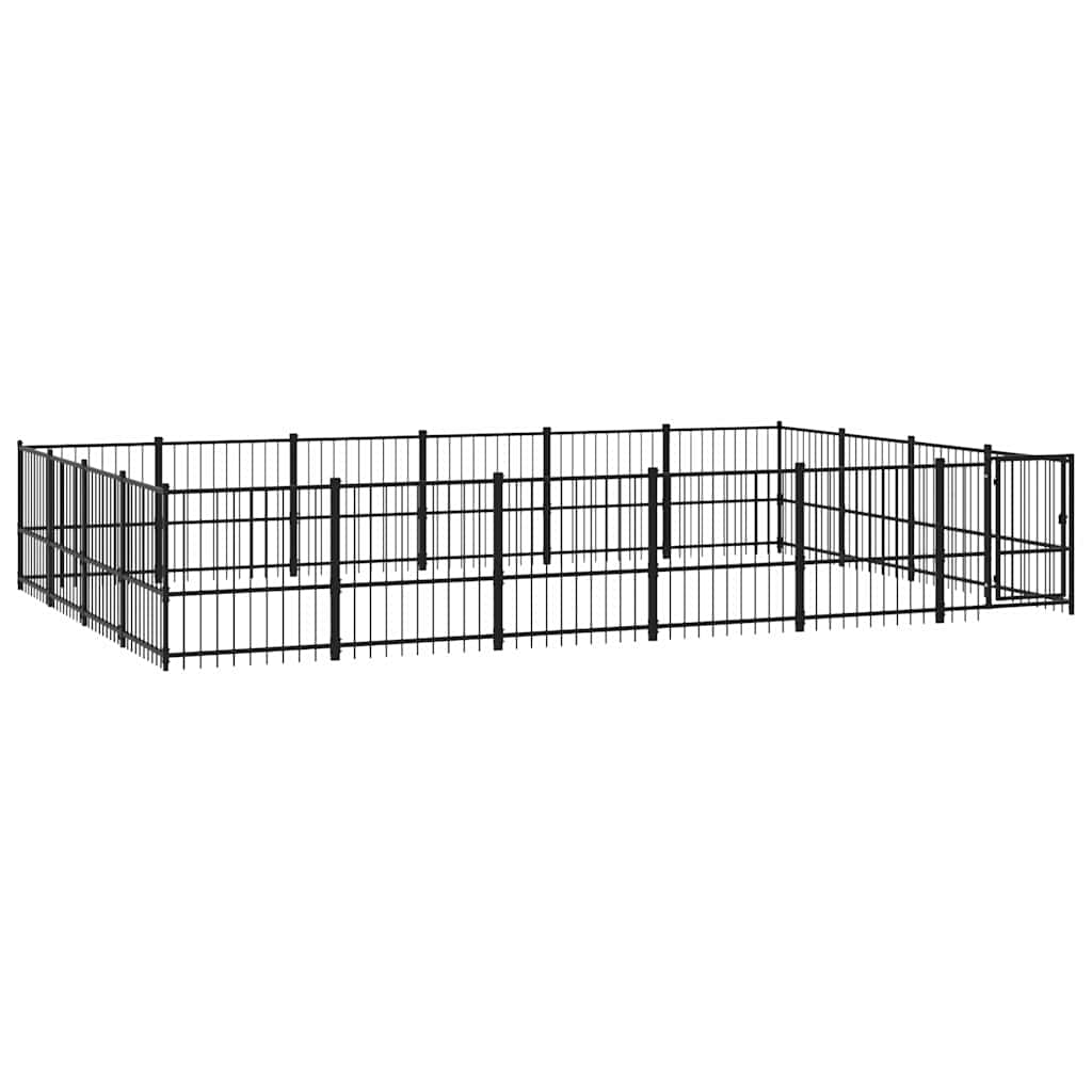 Gabbia per Cani da Esterno in Acciaio 22,58 m²