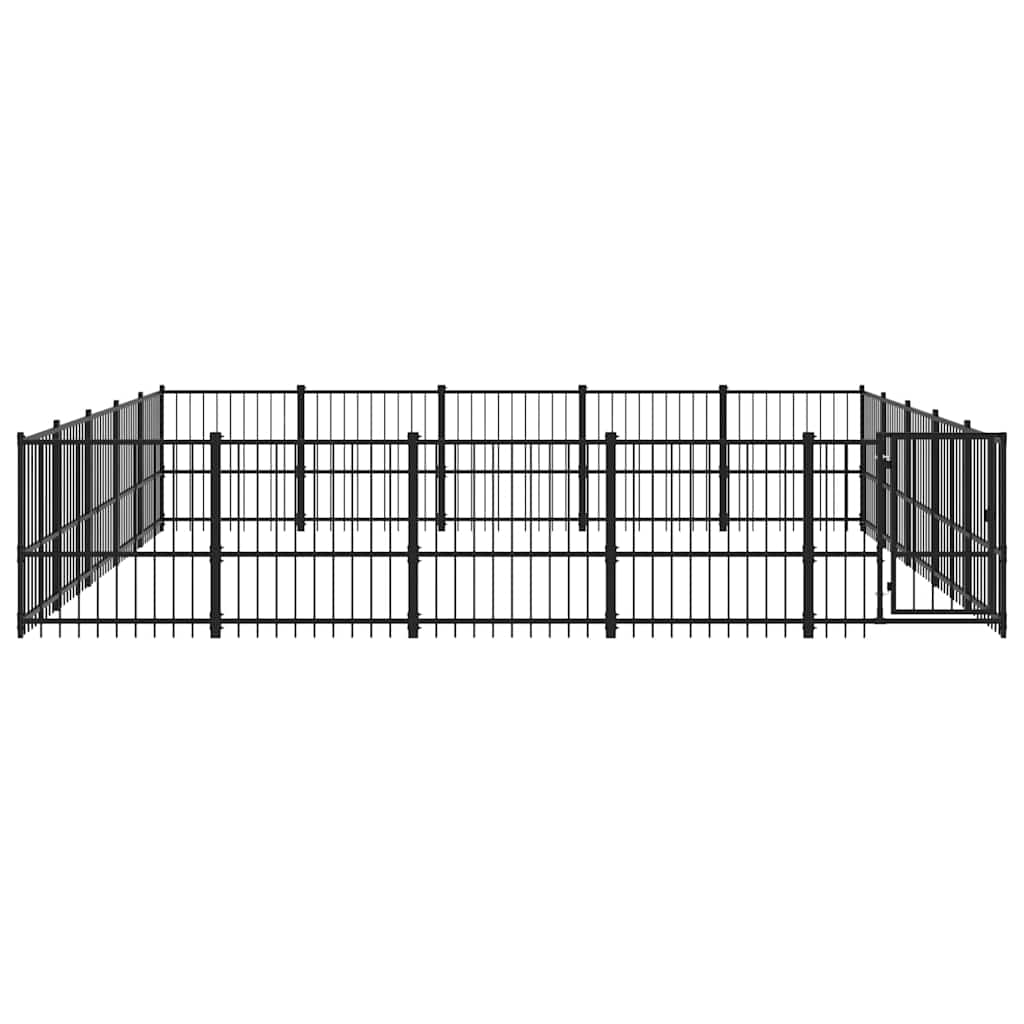 Gabbia per Cani da Esterno in Acciaio 23,52 m²