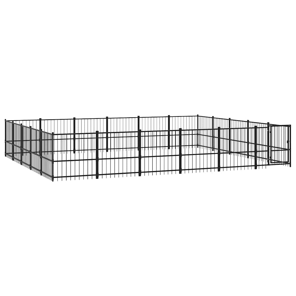 Gabbia per Cani da Esterno in Acciaio 28,23 m²