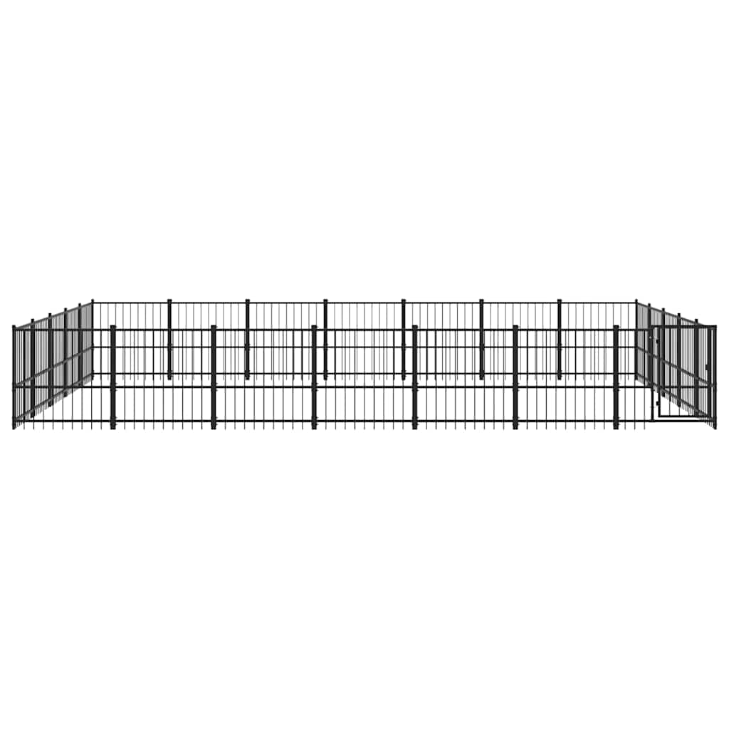 Gabbia per Cani da Esterno in Acciaio 32,93 m²