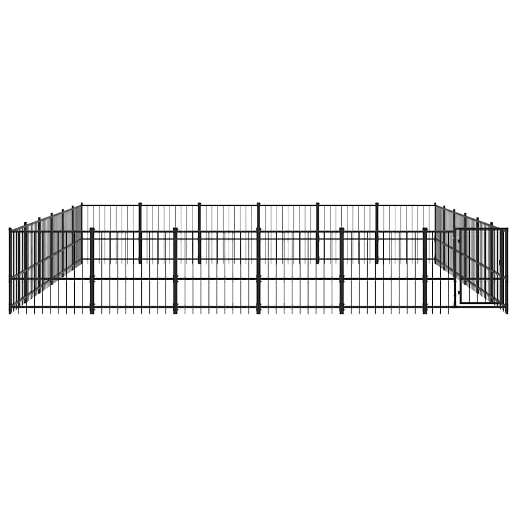 Gabbia per Cani da Esterno in Acciaio 33,87 m²