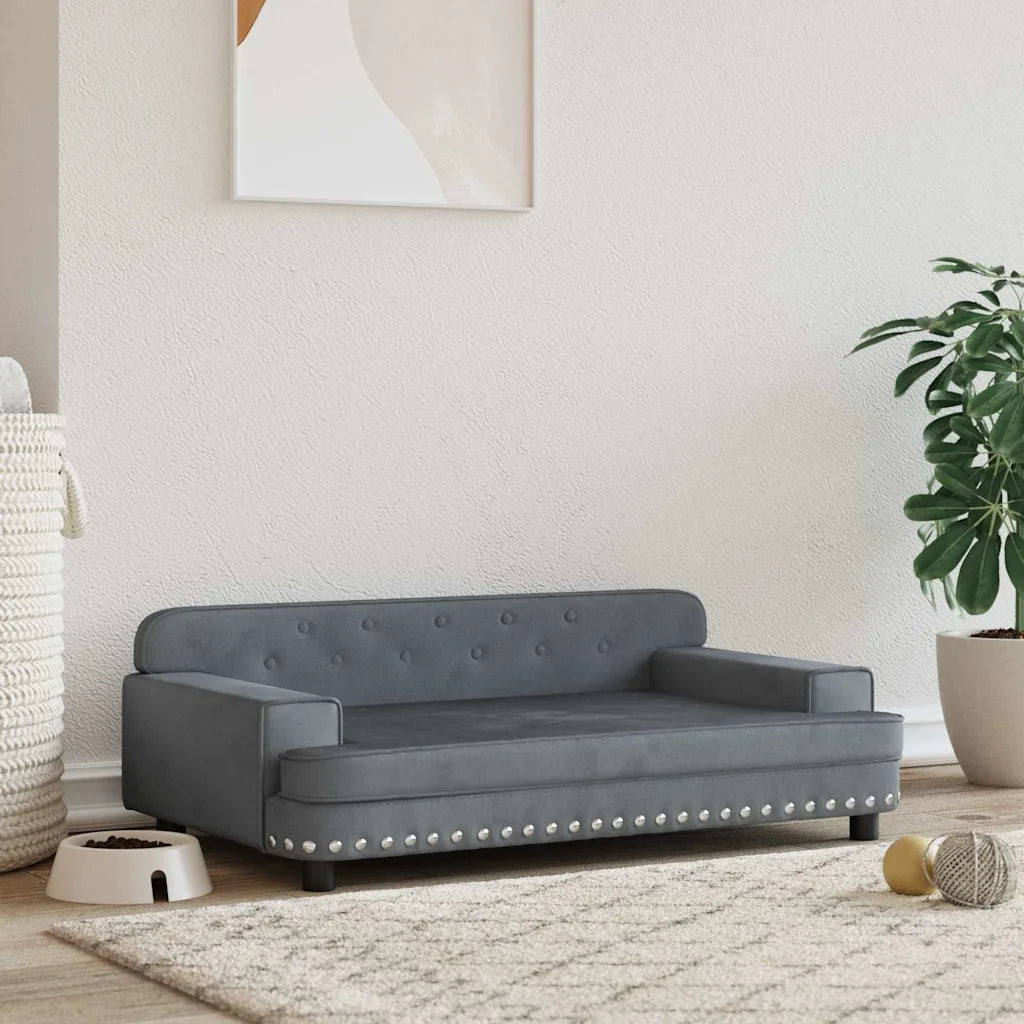 Lettino per cani 90x53x30 cm in velluto