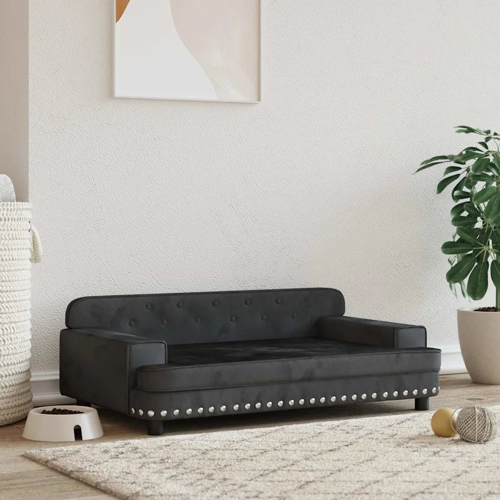 Lettino per cani 90x53x30 cm in velluto