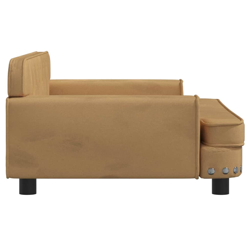 Lettino per Cani Marrone 90x53x30 cm in Velluto