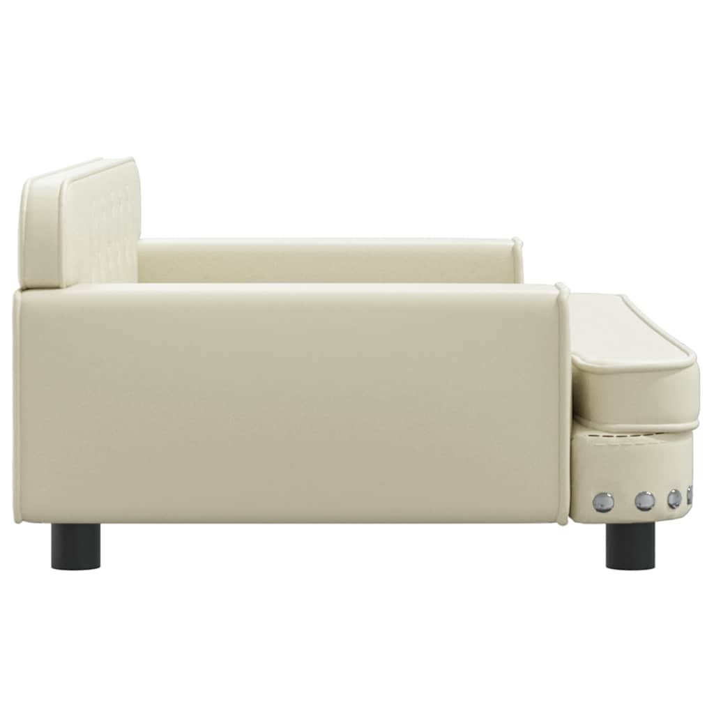 Lettino per Cani Crema 90x53x30 cm in Similpelle