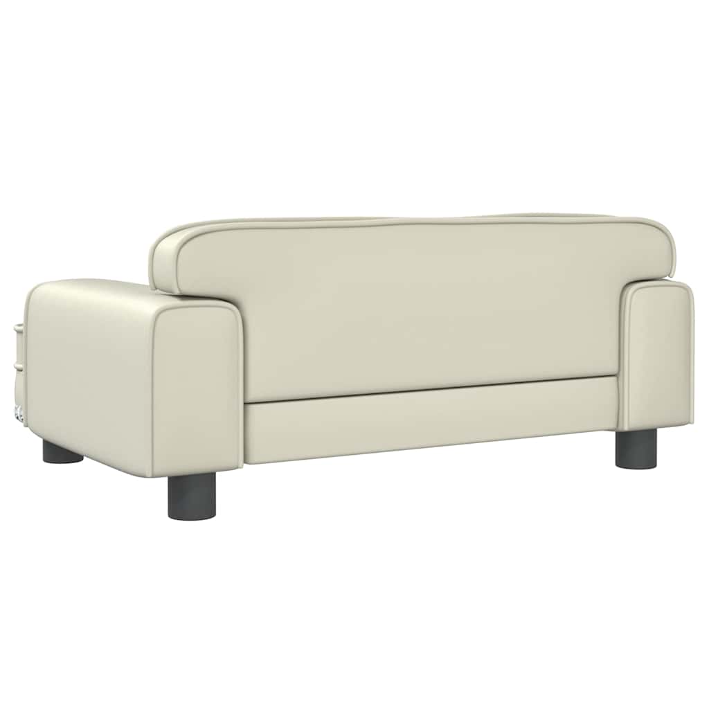 Lettino per Cani Crema 70x45x30 cm in Similpelle