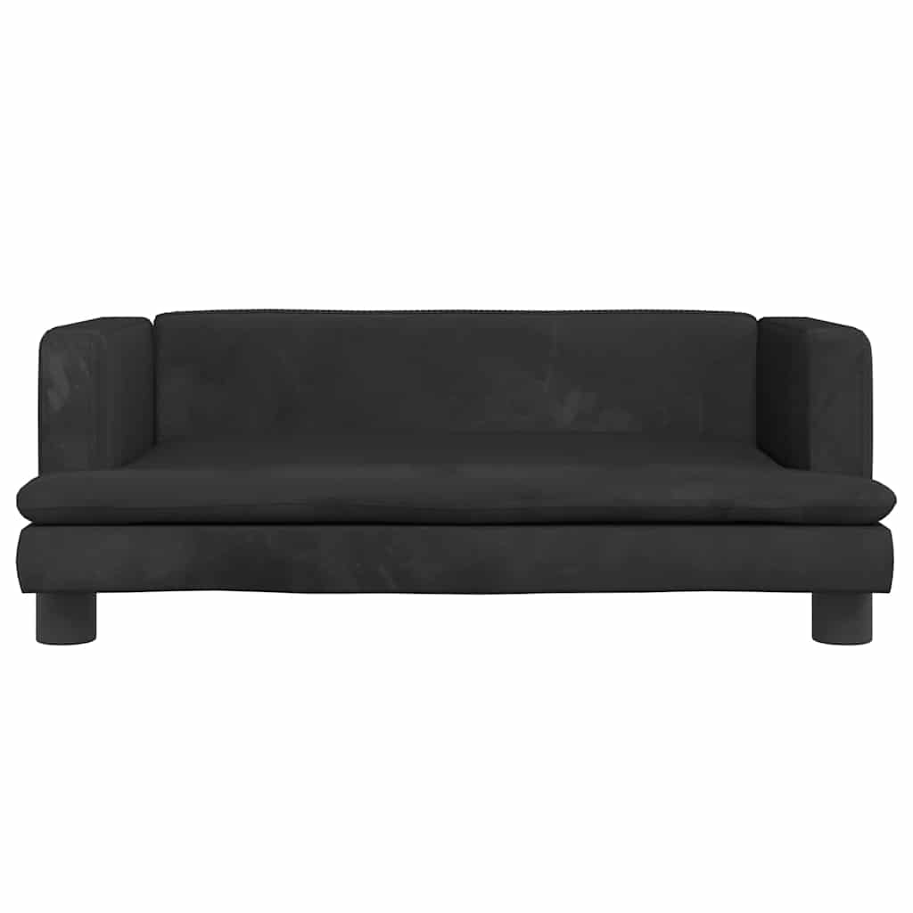 Lettino per Cani Nero 80x45x30 cm in Velluto