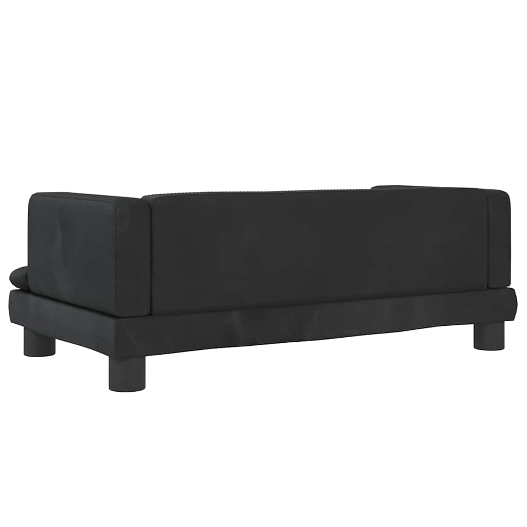 Lettino per Cani Nero 80x45x30 cm in Velluto