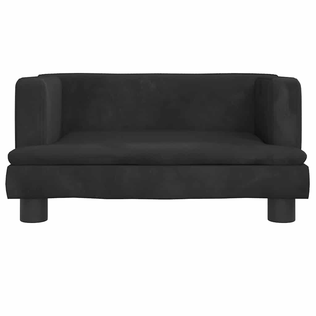 Lettino per Cani Nero 60x40x30 cm in Velluto