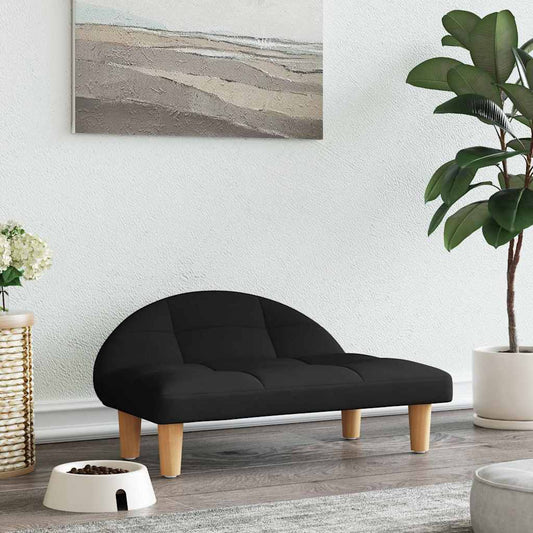 Lettino per Cani Nero 70x52x30 cm in Tessuto
