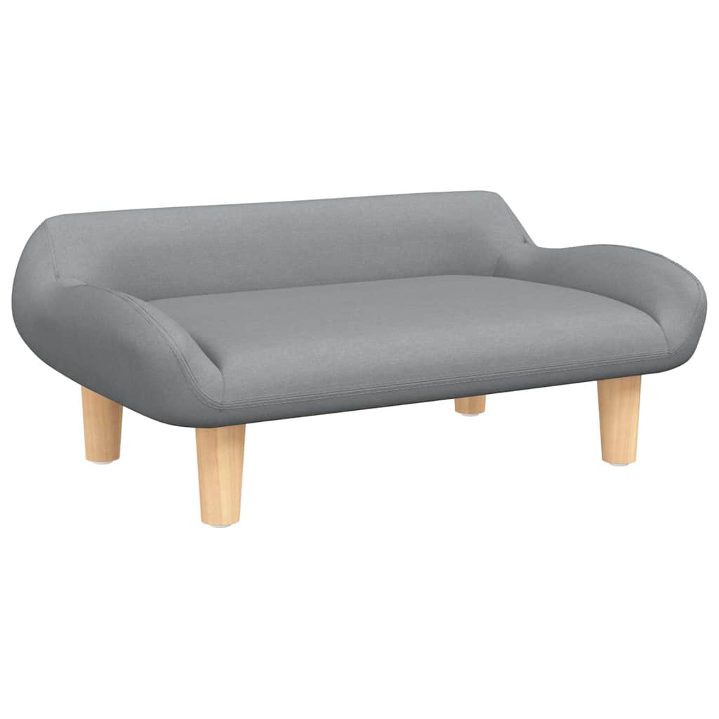 Lettino per Cani Grigio Chiaro 70x40x24 cm in Tessuto