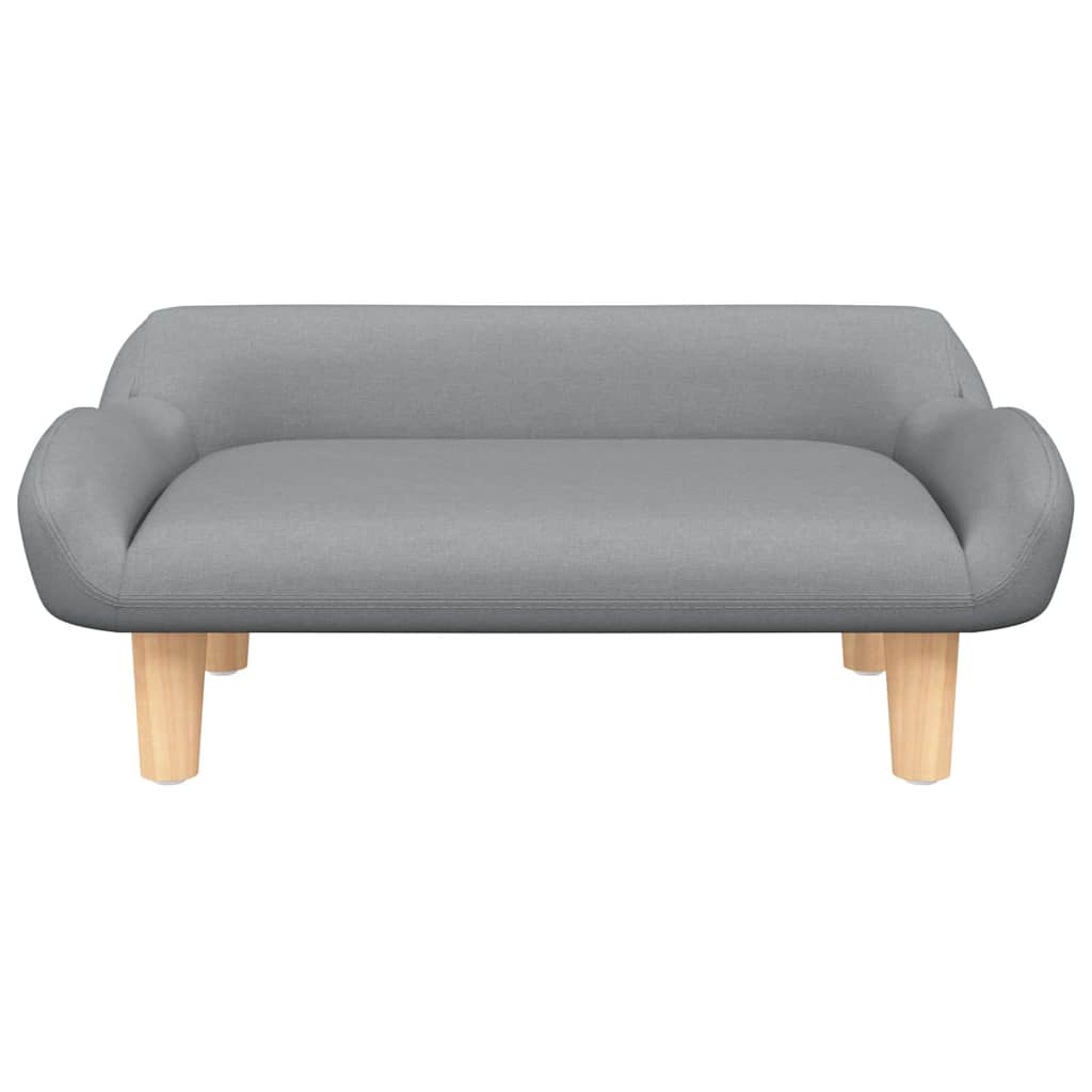 Lettino per Cani Grigio Chiaro 70x40x24 cm in Tessuto