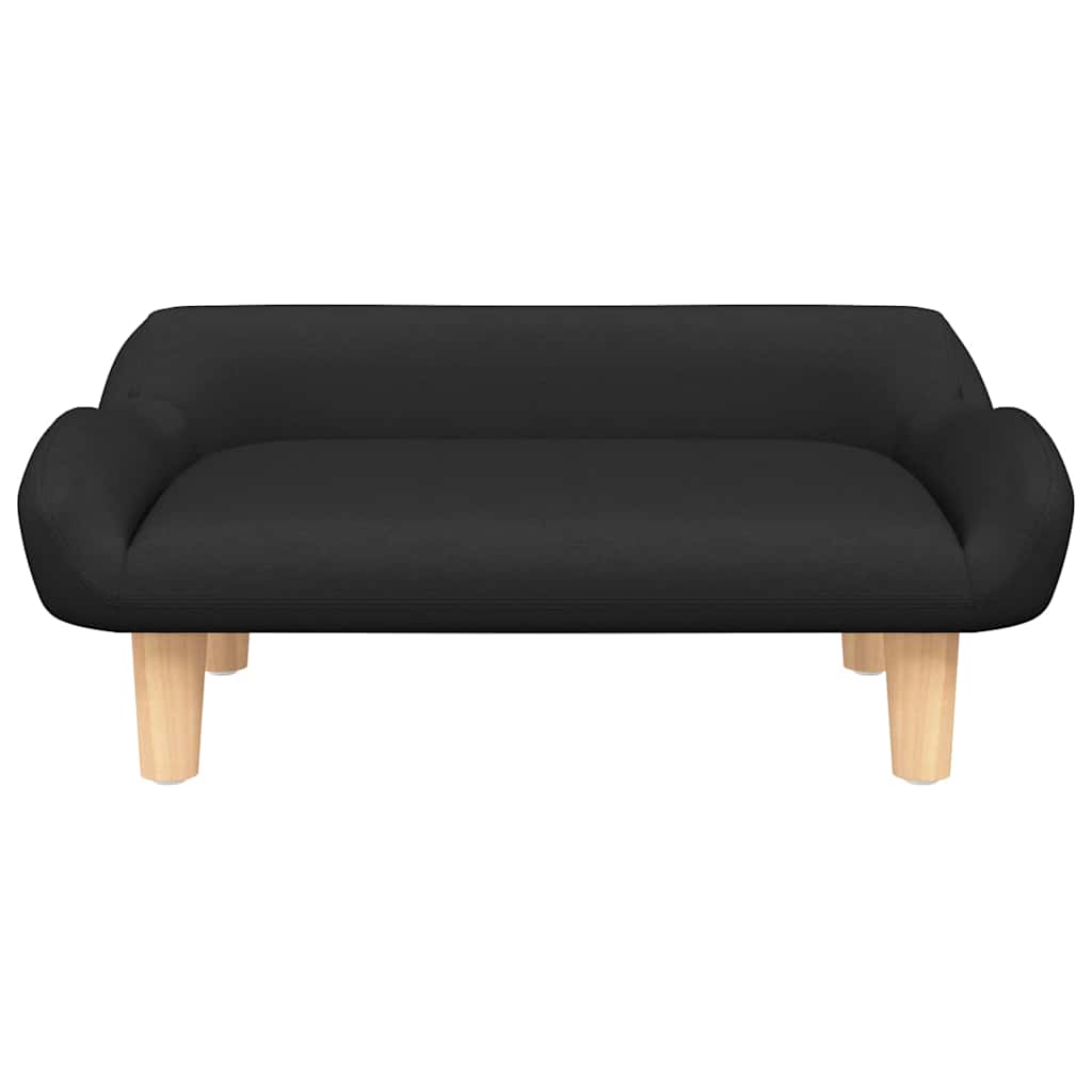 Lettino per Cani Nero 70x40x24 cm in Tessuto