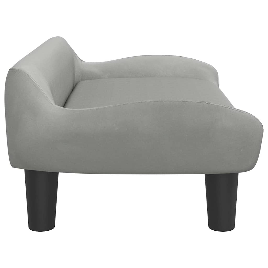 Lettino per Cani Grigio Chiaro 70x40x24 cm in Velluto