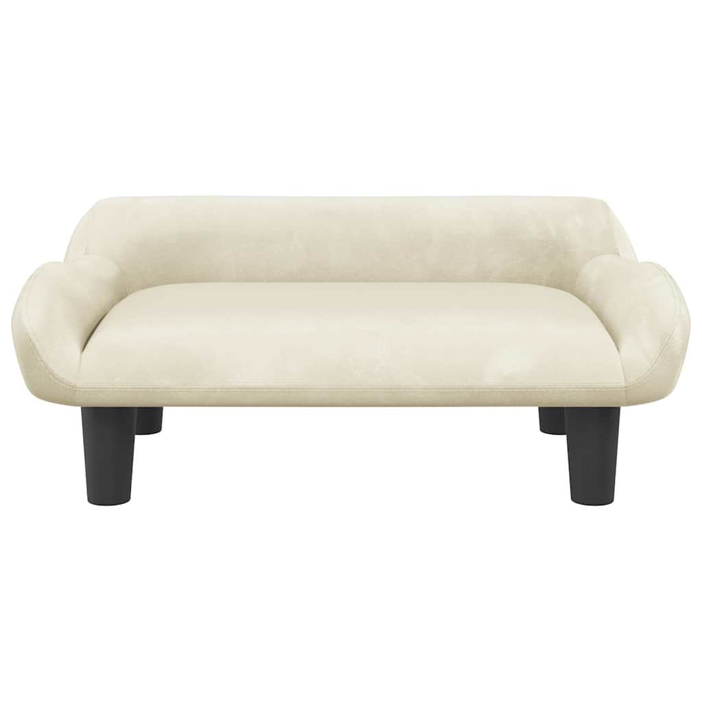 Lettino per Cani Crema 70x40x24 cm in Velluto