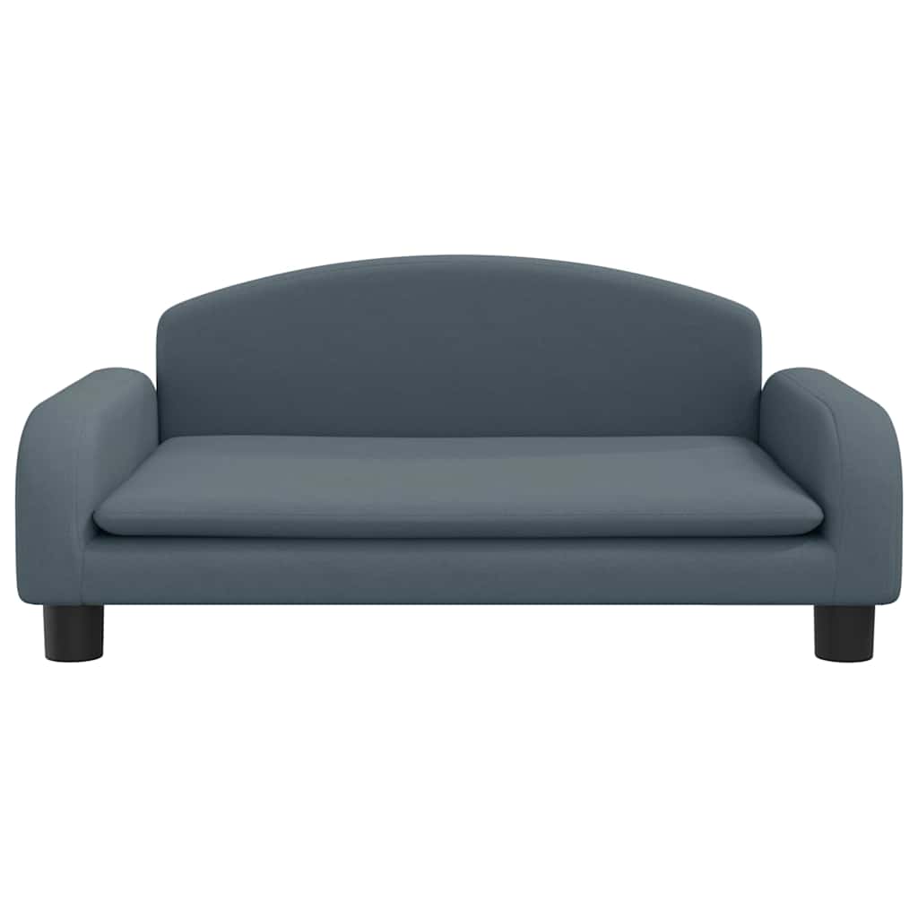 Lettino per Cani Grigio Scuro 70x45x30 cm in Tessuto