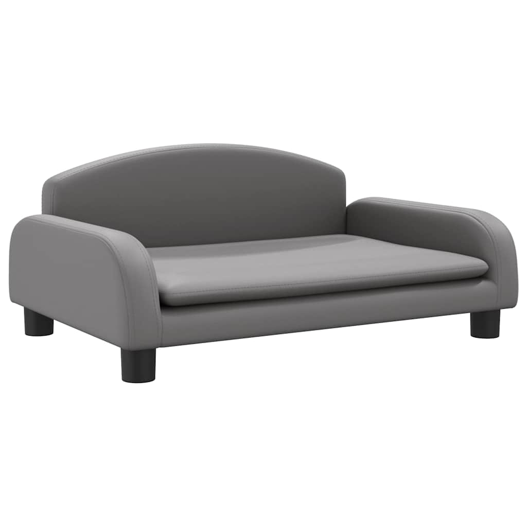 Lettino per Cani Grigio 70x45x30 cm in Similpelle