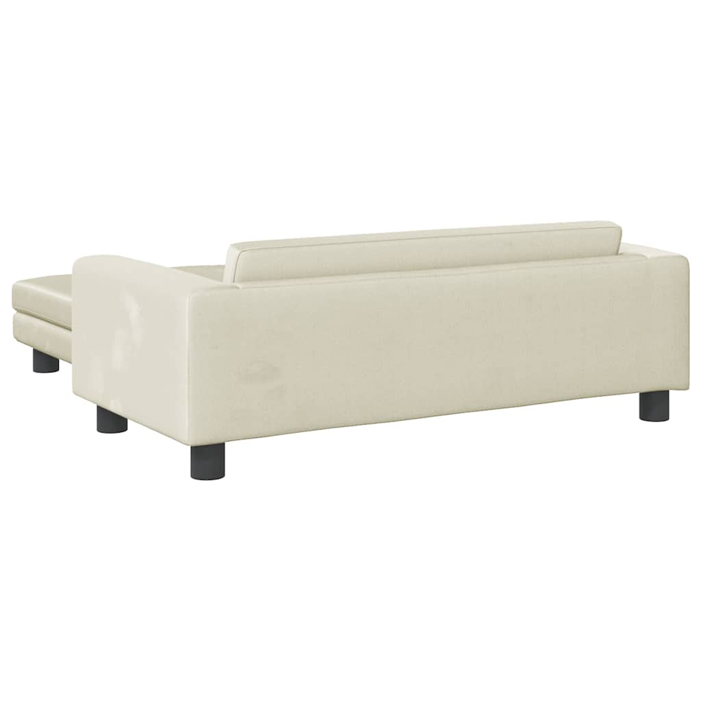 Lettino per Cani con Estensione Crema 100x50x30 cm in Velluto