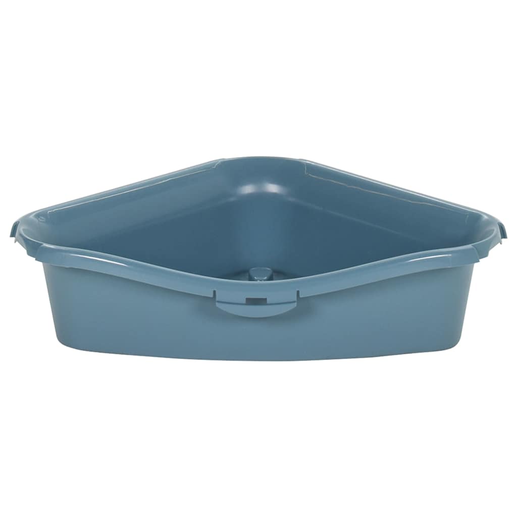 Lettiera per Gatti Bianca e Blu 56x40x40 cm PP