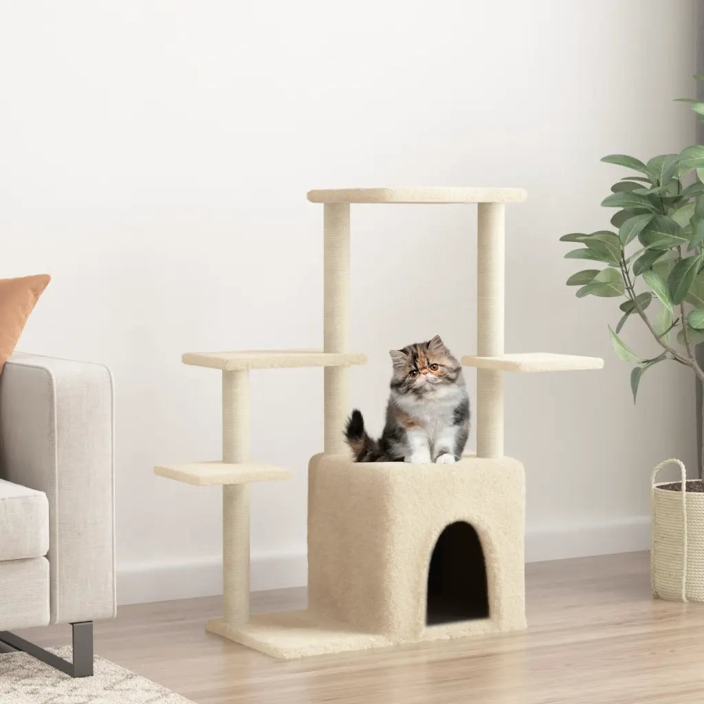 Albero per gatti con tiragraffi in sisal 86x54x97,5 cm