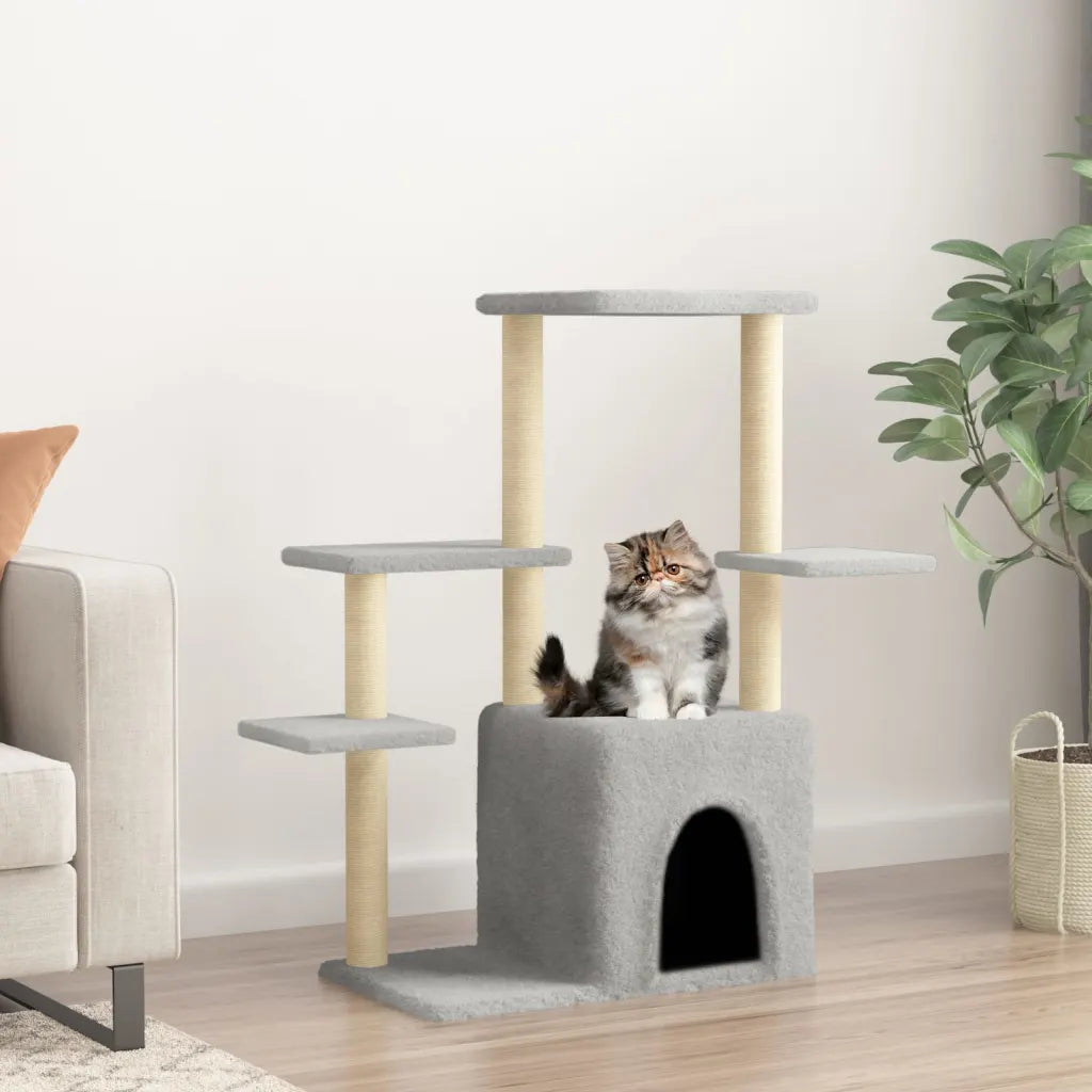 Albero per gatti con tiragraffi in sisal 86x54x97,5 cm