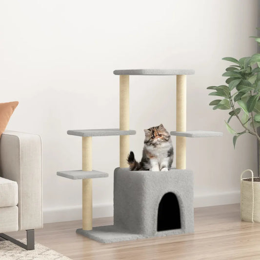 Albero per gatti con tiragraffi in sisal 86x54x97,5 cm
