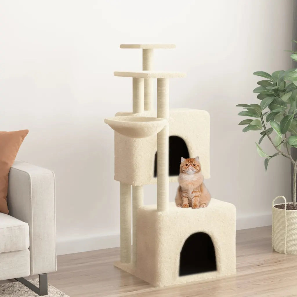 Albero per gatti con tiragraffi in sisal 73,5x69x122 cm