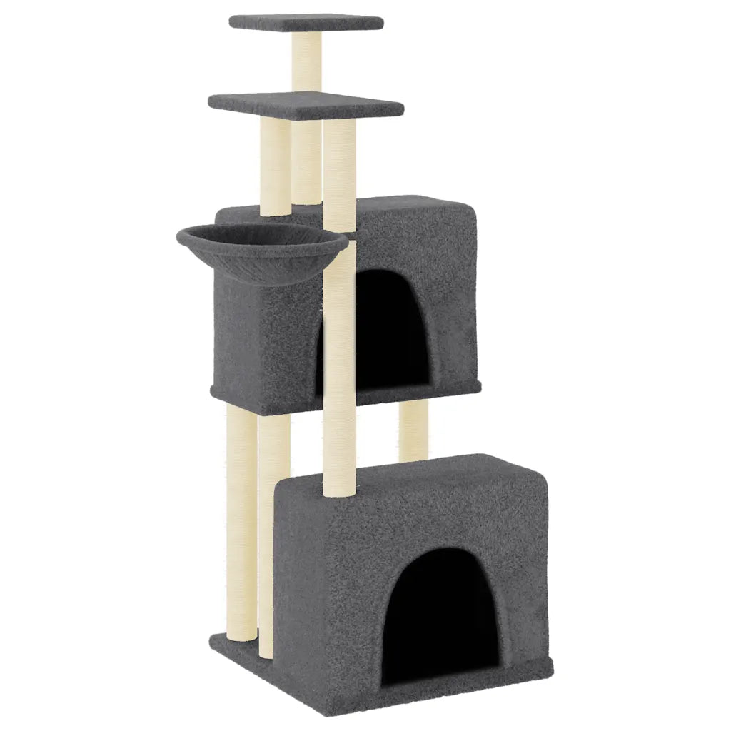 Albero per gatti con tiragraffi in sisal 73,5x69x122 cm