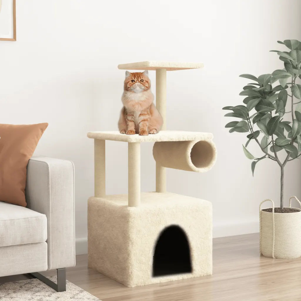 Albero per gatti con tiragraffi in sisal 60,5x60x109,5 cm