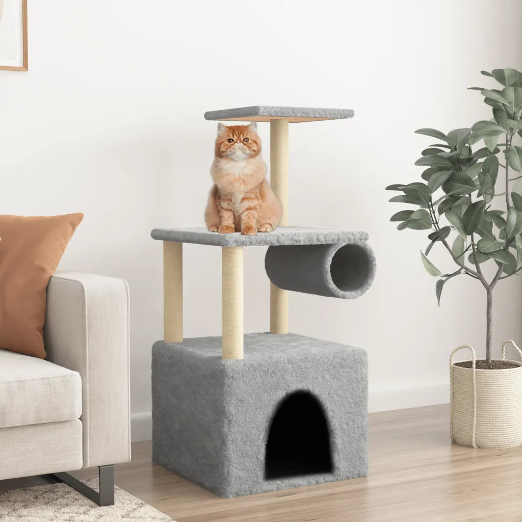 Albero per gatti con tiragraffi in sisal 60,5x60x109,5 cm
