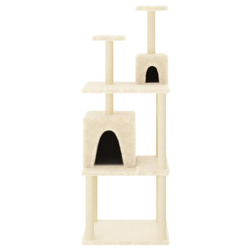 Albero per gatti con tiragraffi in sisal 61x48,5x167 cm