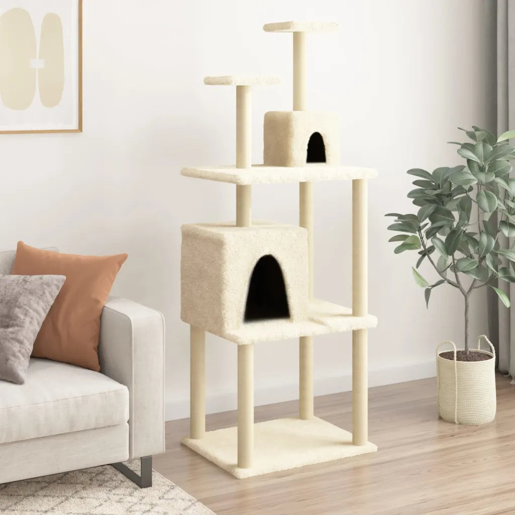 Albero per gatti con tiragraffi in sisal 61x48,5x167 cm