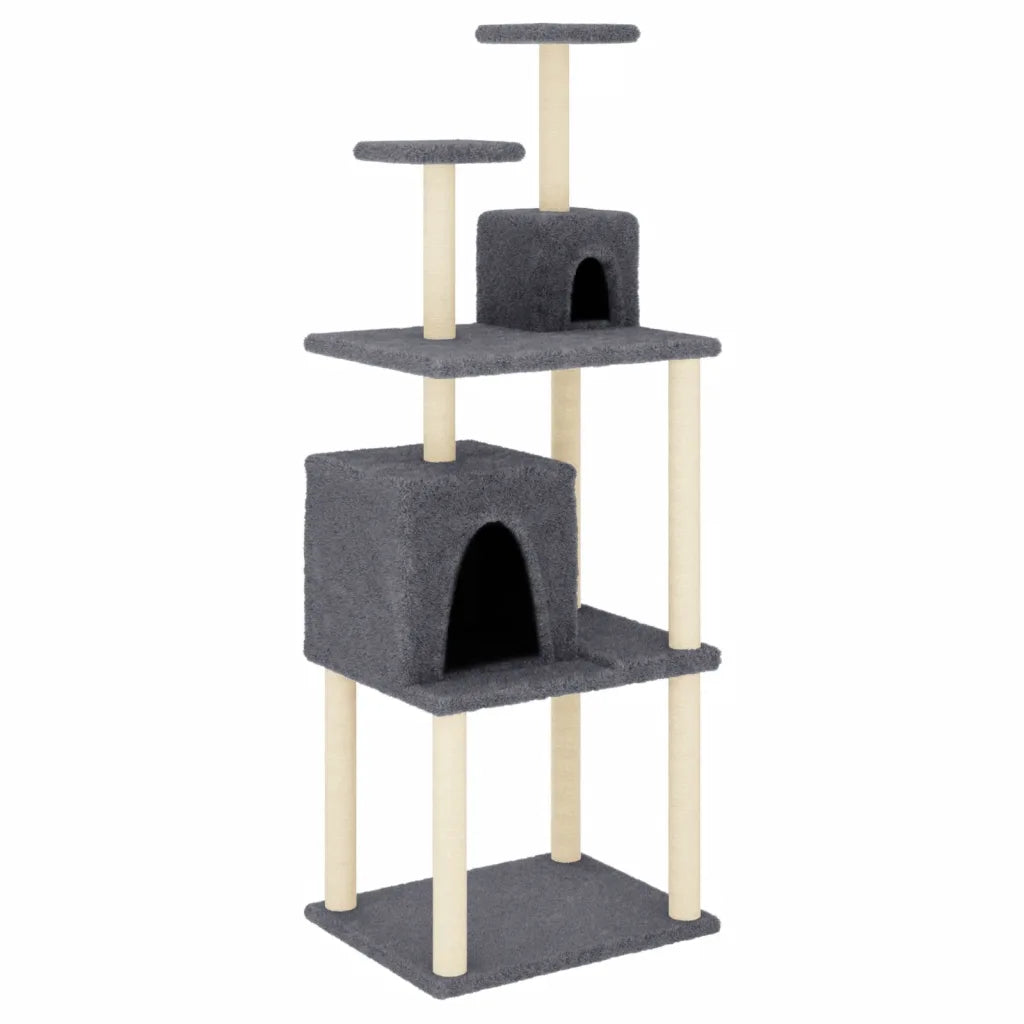 Albero per gatti con tiragraffi in sisal 61x48,5x167 cm