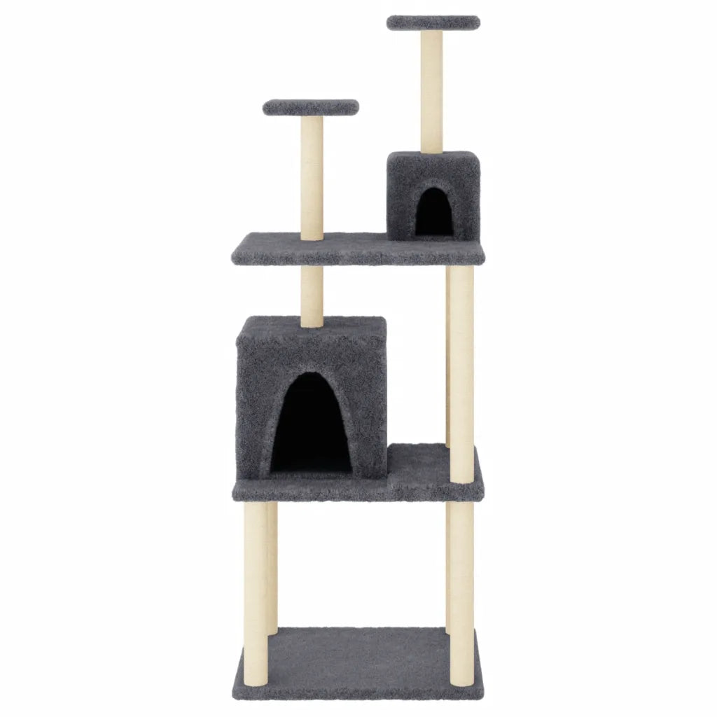 Albero per gatti con tiragraffi in sisal 61x48,5x167 cm