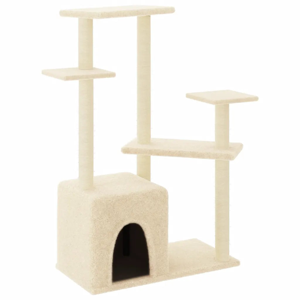 Albero per gatti con tiragraffi in sisal 91x53,5x107,5 cm