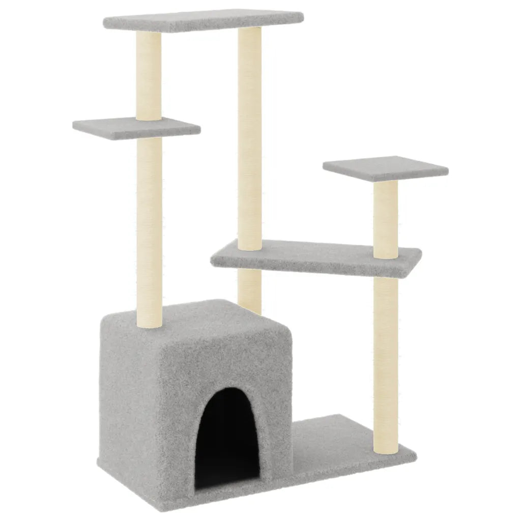 Albero per gatti con tiragraffi in sisal 91x53,5x107,5 cm