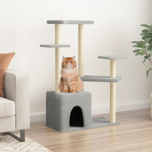 Albero per gatti con tiragraffi in sisal 91x53,5x107,5 cm