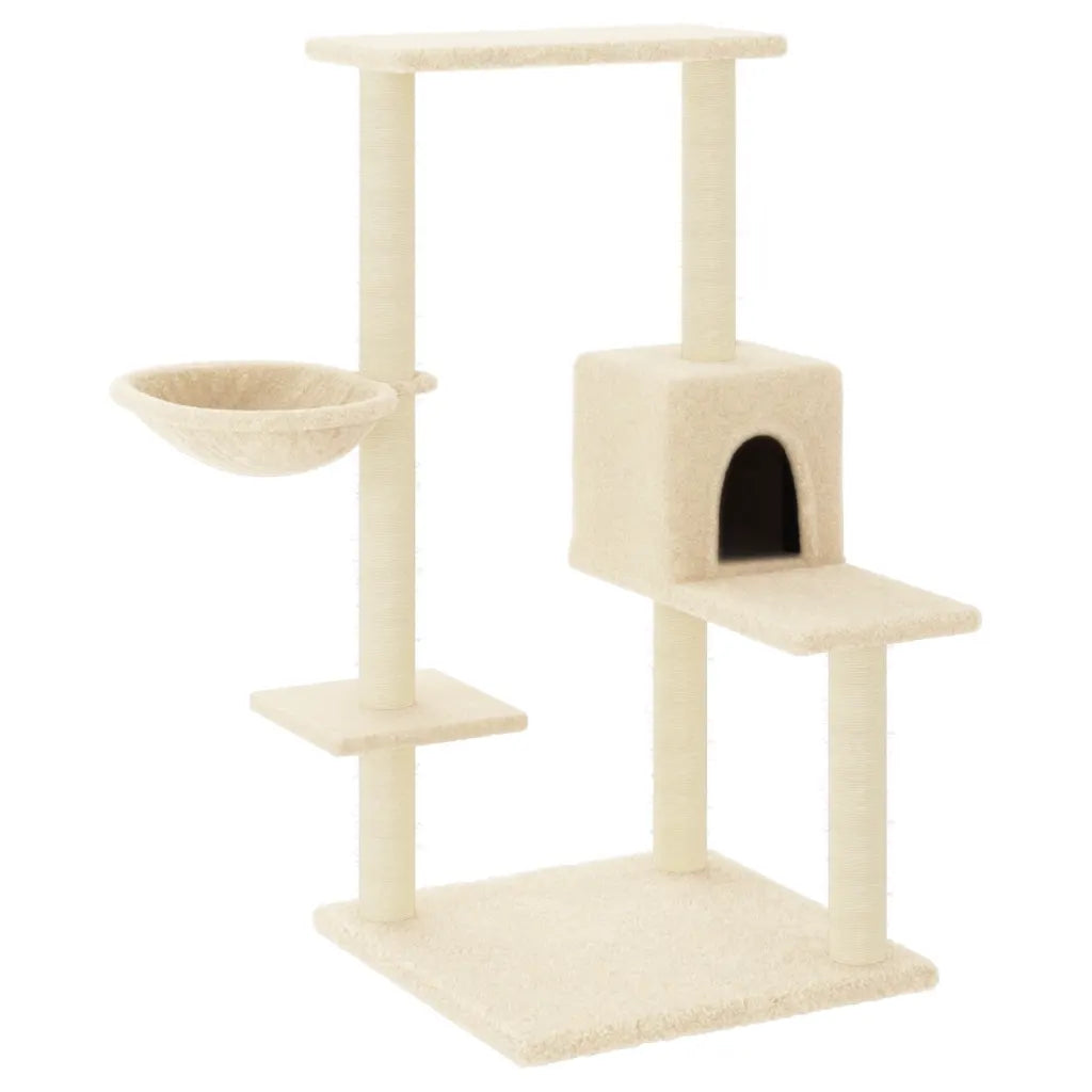 Albero per gatti con tiragraffi in sisal 78x59x95 cm