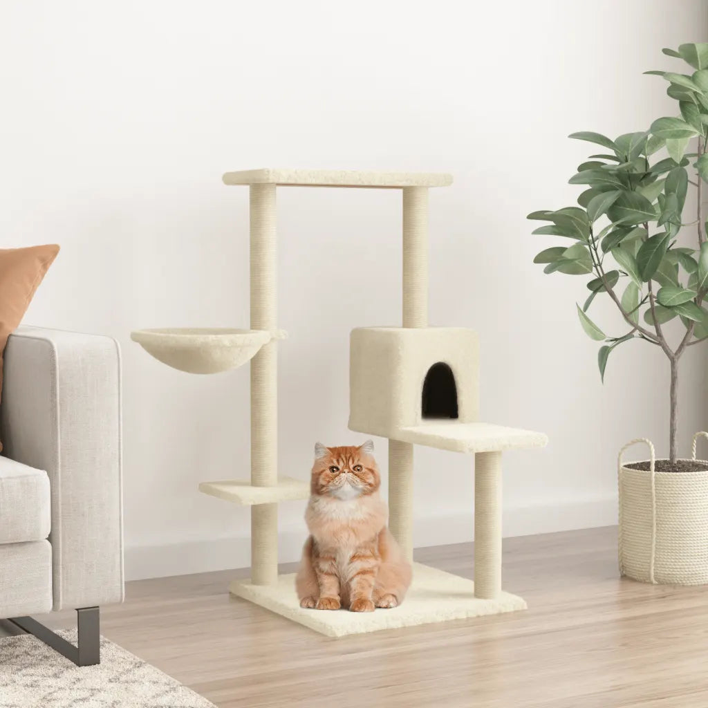 Albero per gatti con tiragraffi in sisal 78x59x95 cm