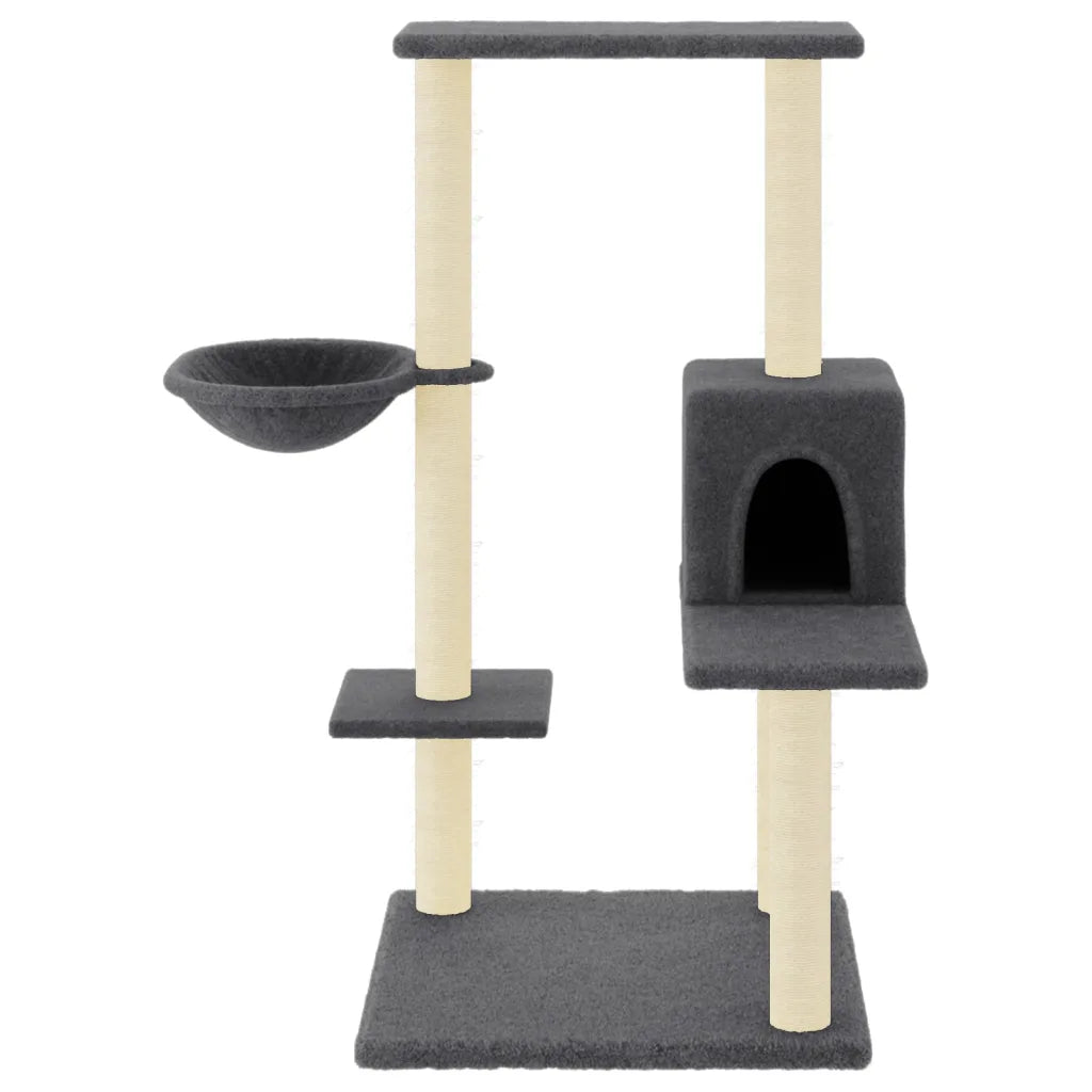 Albero per gatti con tiragraffi in sisal 78x59x95 cm