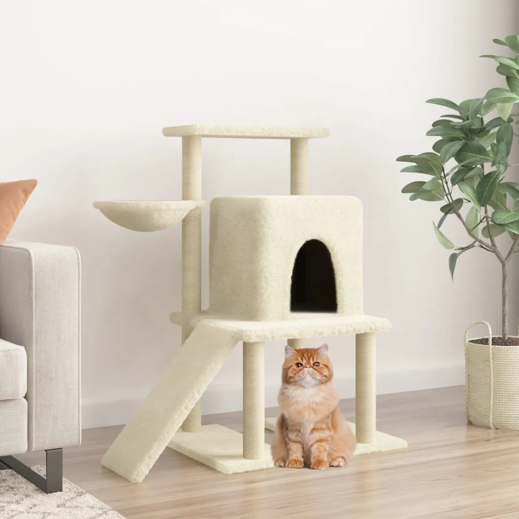 Albero per gatti con tiragraffi in sisal 84,5x54x96,5 cm