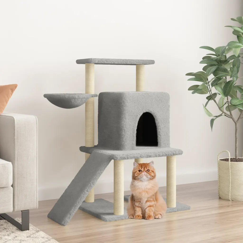 Albero per gatti con tiragraffi in sisal 84,5x54x96,5 cm