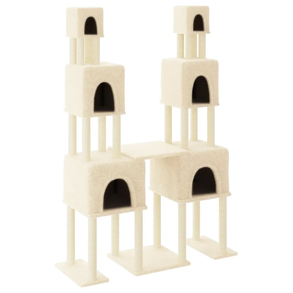 Albero per gatti con tiragraffi in sisal 136x47,5x199 cm