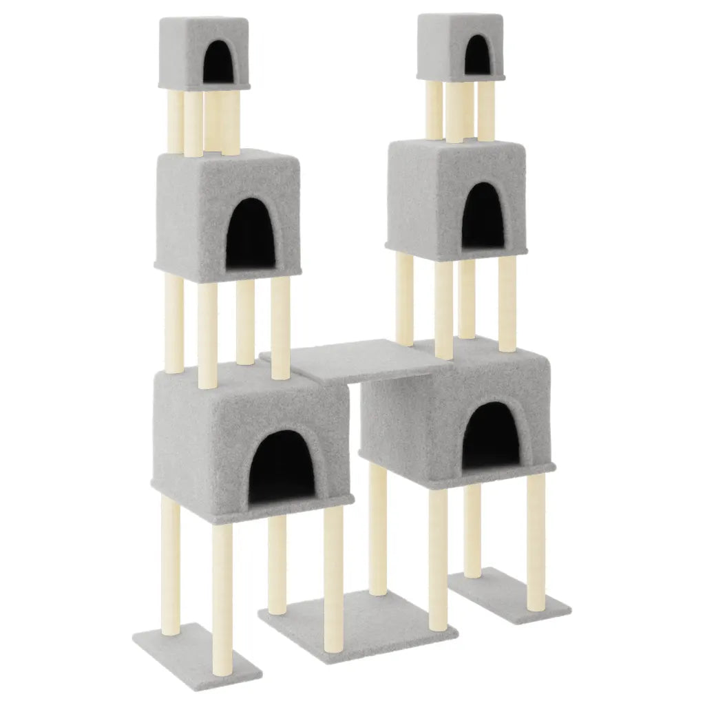 Albero per gatti con tiragraffi in sisal 136x47,5x199 cm