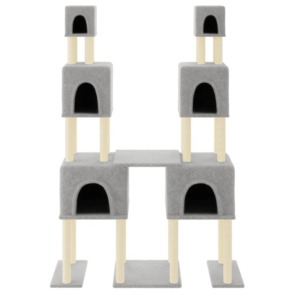 Albero per gatti con tiragraffi in sisal 136x47,5x199 cm