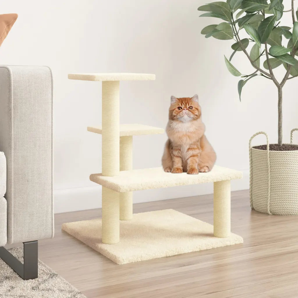 Albero per gatti con tiragraffi in sisal 53,5x53,5x61 cm