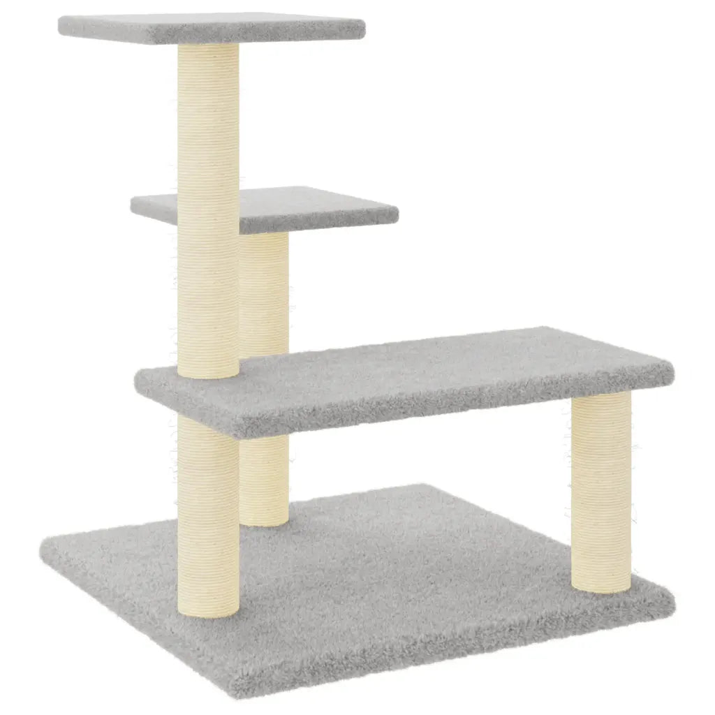 Albero per gatti con tiragraffi in sisal 53,5x53,5x61 cm