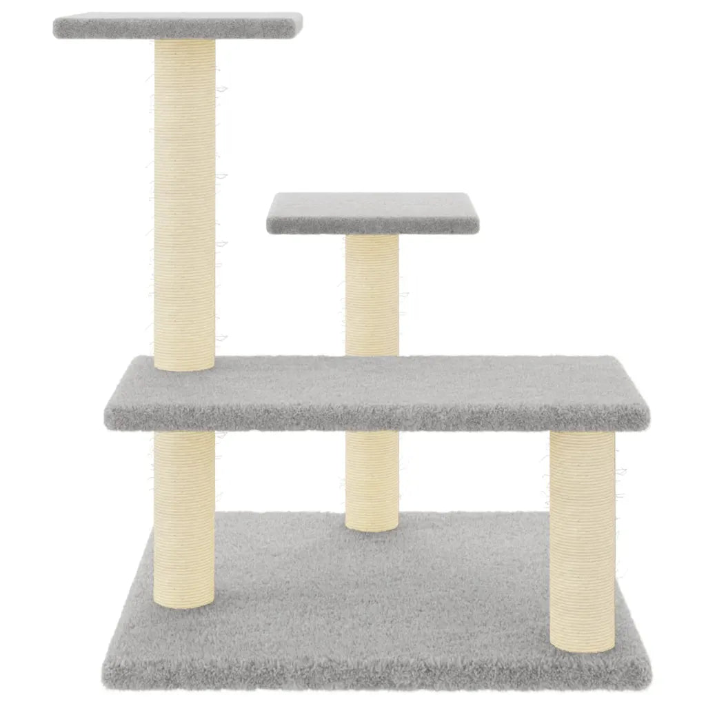 Albero per gatti con tiragraffi in sisal 53,5x53,5x61 cm