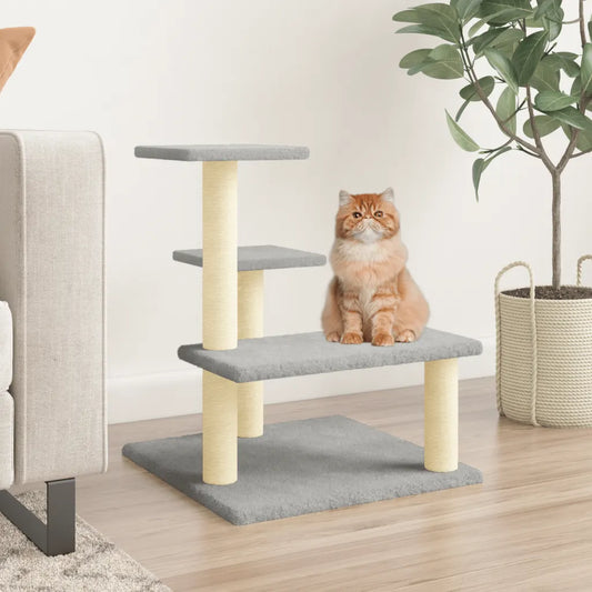 Albero per gatti con tiragraffi in sisal 53,5x53,5x61 cm